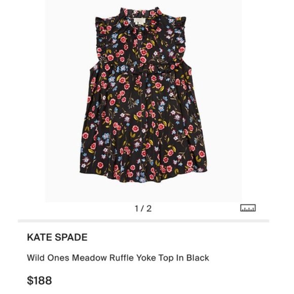 KATE SPADE ♠️ Wild Ones Meadow Ruffle Yolk Tank - Picture 10 of 10